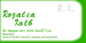 rozalia kolb business card